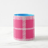 Karierte Magenta Tasse (Zentrum)