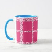 Karierte Magenta Tasse (Links)