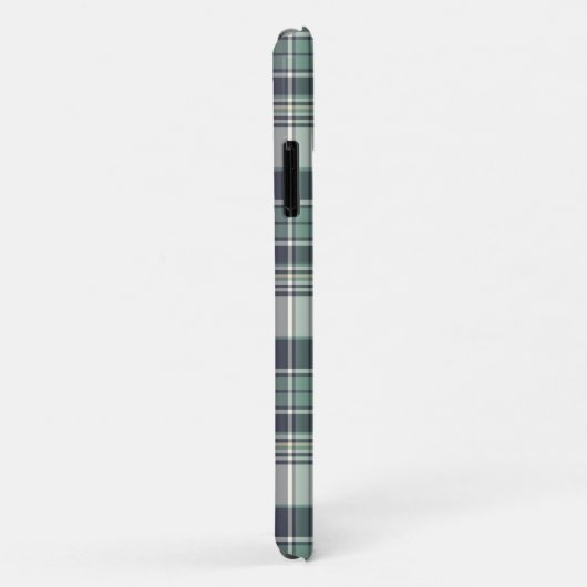 Karierte Marine Blue und Meeresküste Case-Mate iPhone Hülle (Hinten/Rechts)