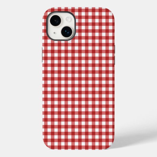 Karierte Minimalistische Weihnachten Case-Mate iPhone Hülle (Rückseite)