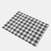 Karierte Minimalistische Weihnachtsfeier Fußmatte (Schrägansicht)