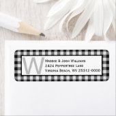 Karierte Mit Monogramm Anschrift in Schwarz und We (Insitu)