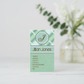 Karierte Mode-Geschäfts-Karten Visitenkarte (Stehend Vorderseite)