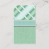 Karierte Mode-Geschäfts-Karten Visitenkarte (Rückseite)