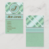 Karierte Mode-Geschäfts-Karten Visitenkarte (Vorne/Hinten)