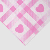 Karierte moderne rosa Herzenskollektion Seidenpapier (Ausschnitt)