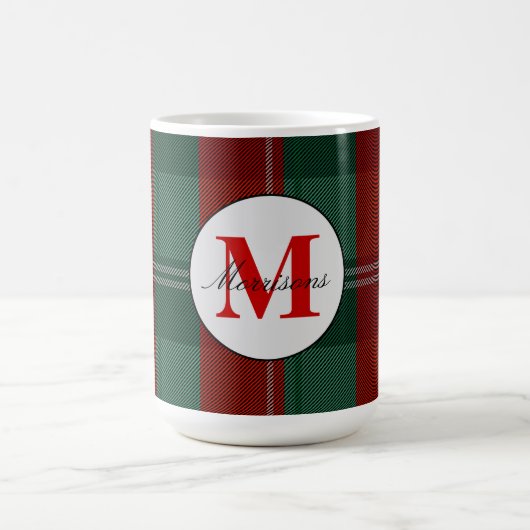Karierte Monografie Kaffeetasse (Mittel)