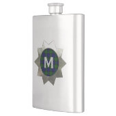 Karierte Monogramm-Flasche Flachmann (Links)