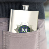 Karierte Monogramm-Flasche Flachmann (Beispiel)