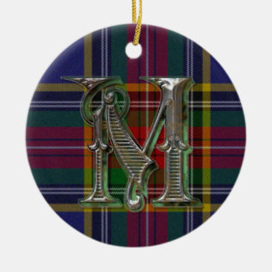 Karierte Monogrammverzierung Macbeth Keramikornament