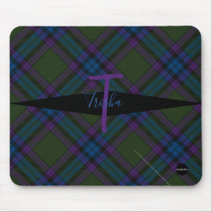 Karierte Mousepad - HAMbyWG - Olivenöl, Lila