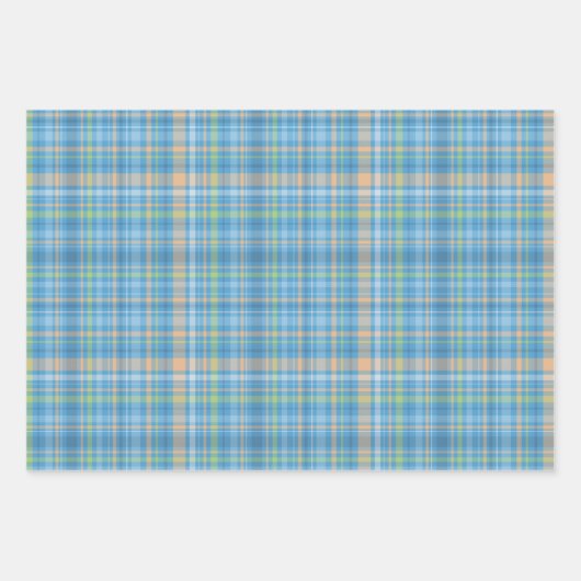 Karierte Muster Geschenkpapier Set (Vorderseite 3)