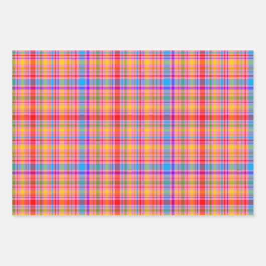 Karierte Muster Geschenkpapier Set (Vorderseite)