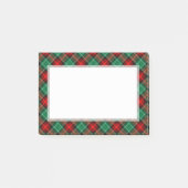 Karierte Muster-Sticker für Red Green Holiday Post-it Klebezettel (Vorderseite)