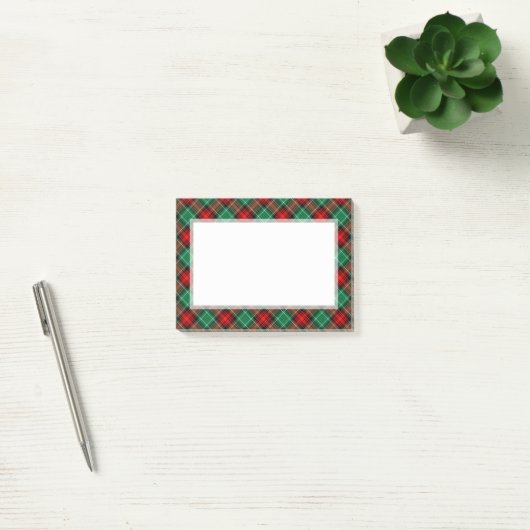 Karierte Muster-Sticker für Red Green Holiday Post-it Klebezettel (Büro)