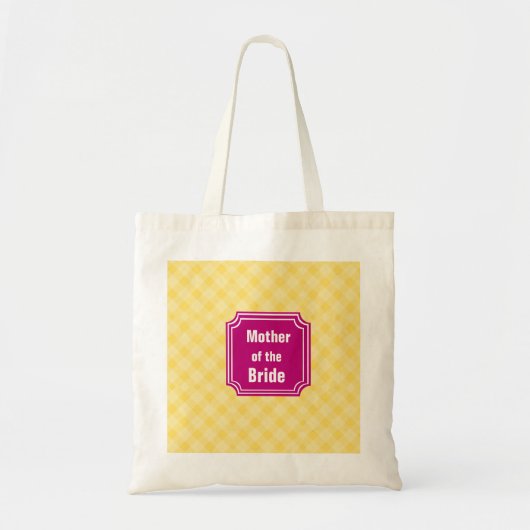 Karierte Mustermutter von Bride Wedding Tote Bag Tragetasche (Vorne)