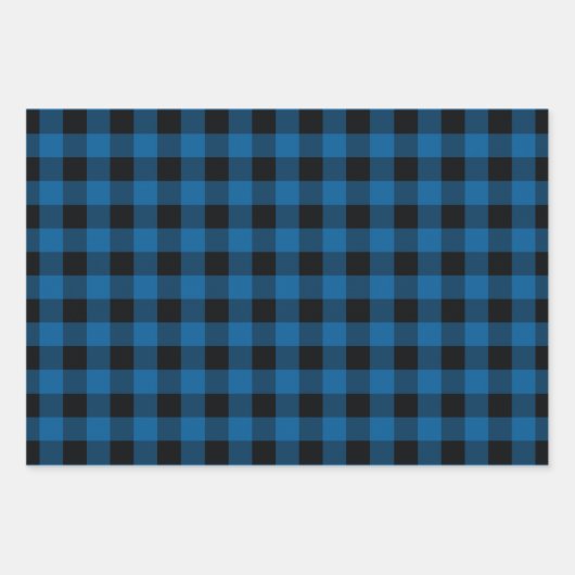 Karierte Musterverpackungsblätter Geschenkpapier Set (Vorderseite 3)