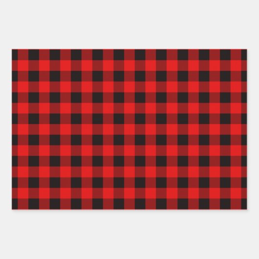 Karierte Musterverpackungsblätter Geschenkpapier Set (Vorderseite)