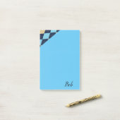 Karierte Nachhinweise Post-it Klebezettel (Auf Schreibtisch)