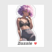 karierte Nacht Aufkleber (Blatt)