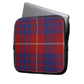 Karierte Notebook-Abdeckung mit blauem und schwarz Laptopschutzhülle (Vorderseite Links)