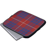 Karierte Notebook-Abdeckung mit blauem und schwarz Laptopschutzhülle (Vorne Knopf)
