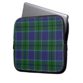 Karierte Notebook-Abdeckung mit blauem und schwarz Laptopschutzhülle (Vorderseite Links)