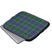Karierte Notebook-Abdeckung mit blauem und schwarz Laptopschutzhülle (Vorne Knopf)