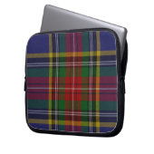 Karierte Notebook-Abdeckung mit blauem und schwarz Laptopschutzhülle (Vorderseite Links)