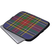 Karierte Notebook-Abdeckung mit blauem und schwarz Laptopschutzhülle (Vorne Knopf)
