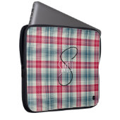 Karierte Notebook-Abdeckung mit rotem und blauem H Laptopschutzhülle (Vorne Rechts)
