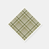 karierte, olive-beige Maskuline Serviette (Ecke)