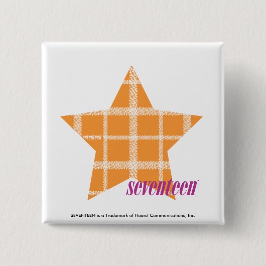 Karierte Orange 2 Button (Vorderseite)