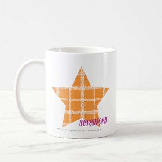 Karierte Orange 2 Kaffeetasse (Links)