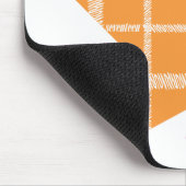 Karierte Orange 2 Mousepad (Ecke)