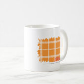 Karierte Orange 3 Kaffeetasse (VorderseiteRechts)
