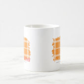 Karierte Orange 3 Kaffeetasse (Mittel)