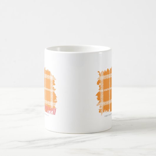Karierte Orange 3 Kaffeetasse (Mittel)
