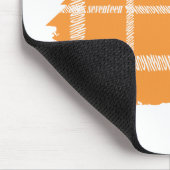 Karierte Orange 3 Mousepad (Ecke)
