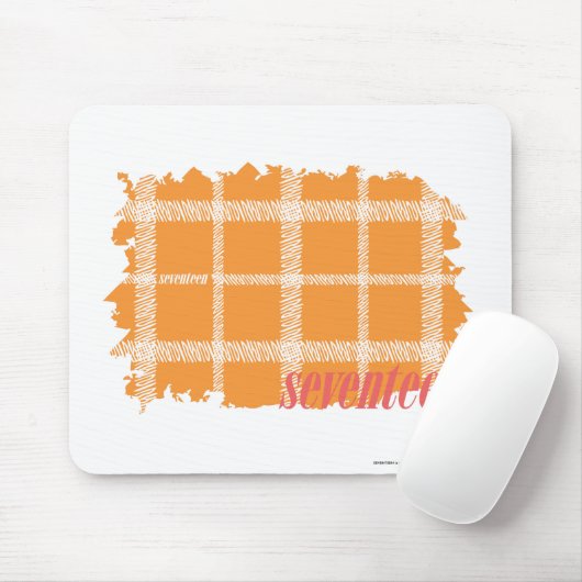 Karierte Orange 3 Mousepad (Mit Mouse)