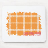 Karierte Orange 3 Mousepad (Vorne)