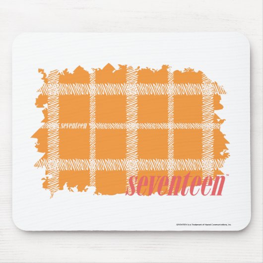 Karierte Orange 3 Mousepad (Vorne)