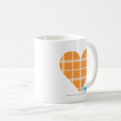 Karierte Orange 4 Kaffeetasse (VorderseiteRechts)