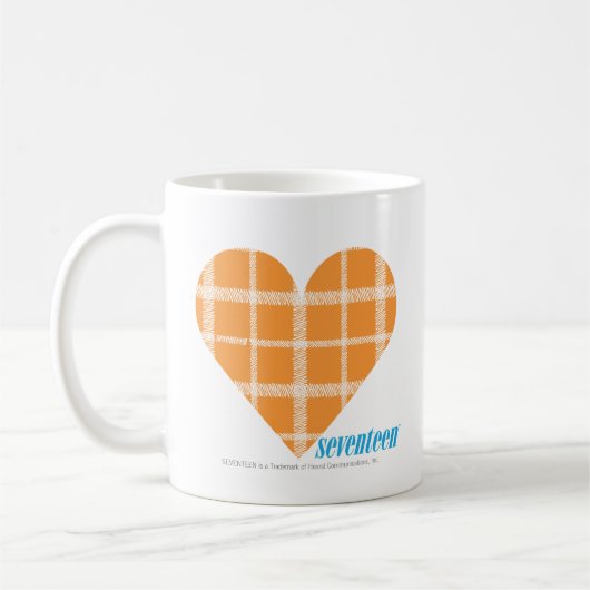 Karierte Orange 4 Kaffeetasse (Links)