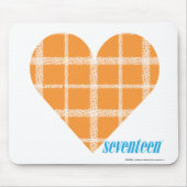Karierte Orange 4 Mousepad (Vorne)