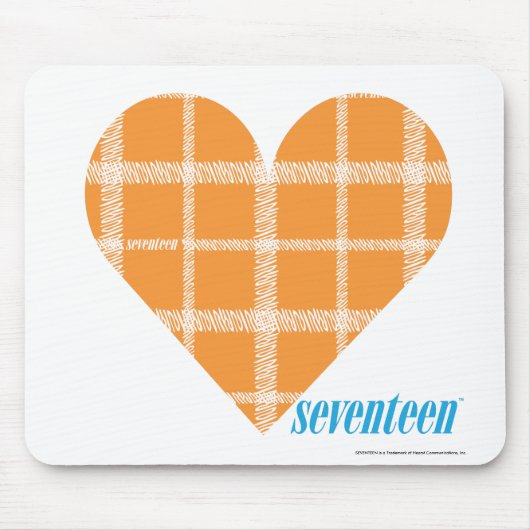 Karierte Orange 4 Mousepad (Vorne)