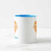 Karierte Orange 4 Tasse (Zentrum)