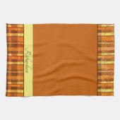 Karierte Orange Geschirrtuch (Horizontal)