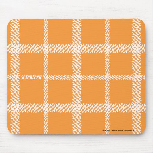 Karierte Orange Mousepad (Vorne)