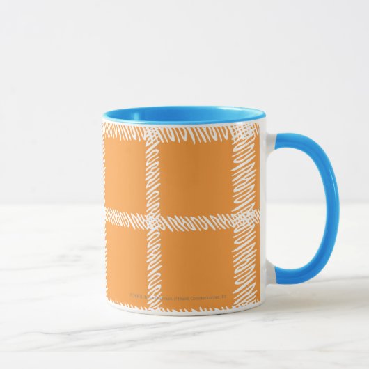 Karierte Orange Tasse (Rechts)